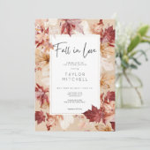 秋イン素朴ラブ秋リースタンブライダルシャワー 招待状 (スタンド正面)