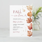 秋イン素朴ラブ秋秋離れ婚約 招待状 (スタンド正面)