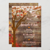 秋イン素朴ラブBridal Shower 招待状 (正面/裏面)
