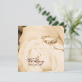 秋イン結婚ラブリングや輪婚約パーティ 招待状 (スタンド正面)