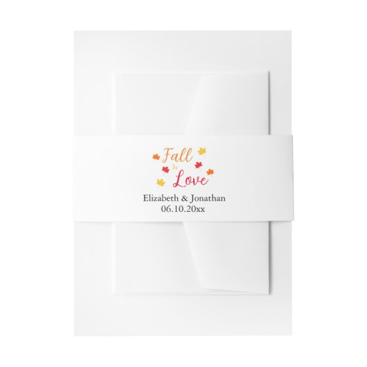 秋イン結婚ラブ 招待状ベリーバンド (正面例)