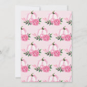 秋イン赤面ピンクパンプキンベビー素朴シャワー 招待状 (裏面)