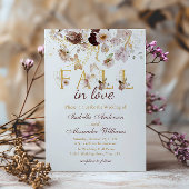 秋イン赤面牡丹&金ゴールドブルゴーニュ結婚ーズ 招待状