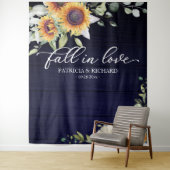 秋イン・ラブひまわり結婚の背景 タペストリー (インサイチュ)