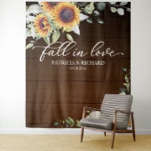 秋イン・ラブひまわり結婚の背景 タペストリー (インサイチュ)