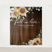 秋イン・ラブひまわり結婚の背景 タペストリー (正面)