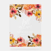 秋イン・ラブフローラ結婚ズ・ウェルカム アクリルサイン (正面)