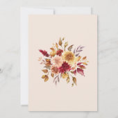 秋イン・ラブ招待状、ブライダルシャワー結婚、 招待状 (裏面)