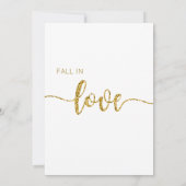 秋イン・ラブ招待状、ブライダルシャワー結婚、 招待状 (裏面)