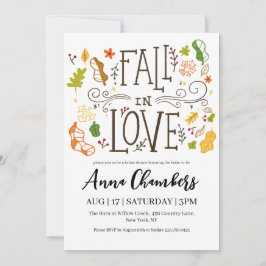 秋イン・ラブ秋ブライダルシャワー招待状 招待状