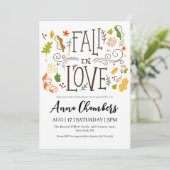 秋イン・ラブ秋ブライダルシャワー招待状 招待状 (スタンド正面)