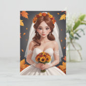 秋イン・ラブ秋ブライダルシャワー招待状 招待状 (スタンド正面)