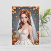 秋イン・ラブ秋ブライダルシャワー招待状 招待状 (スタンド正面)