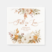 秋イン・ラブ素朴ブライダルシャワー スタンダードカクテルナプキン (正面)