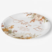 秋イン・ラブ素朴ブライダルシャワー ペーパープレート (アングル)