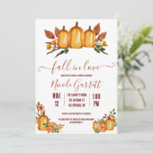 秋イン・ラブ,オレンジカボチャ,フローラブライダルシャワー 招待状 (スタンド正面)