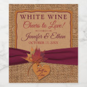 秋イン・ラブ・バーラ離れップ結婚ズ ワインラベル (シングルラベル)