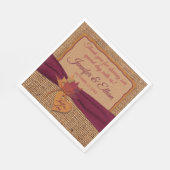 秋イン・ラブ,紅葉,バーラップ結婚ズ スタンダードランチョンナプキン (角)