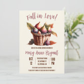 秋イン・ラブ,紅葉,フィギュス,ブライダルシャワー 招待状 (スタンド正面)