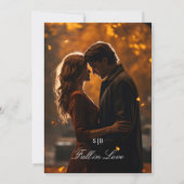 秋インloveフォト結婚式招待状 セーブザデート (裏面)