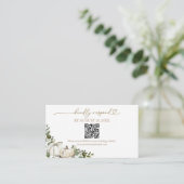 秋インLove結婚のQRオンラインRSVPカード エンクロージャーカード (スタンド正面)