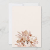 秋インlove beigeフローラボホシックブライダルシャワー 招待状 (裏面)