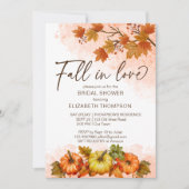 秋インlove foligsカボチャブライダルシャワー招待状 招待状 (正面)