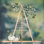 秋インLove Greenery Pumpkin 結婚Welcome アクリルサイン (ニュートラル)