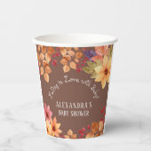 秋インLove Mocha秋のベビーシャワー 紙コップ (正面)