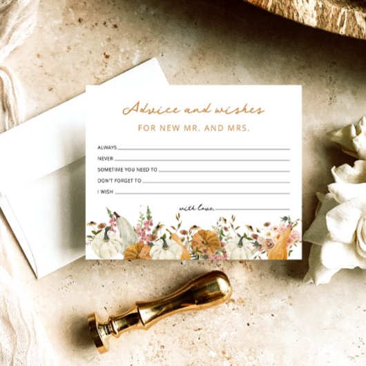 秋インLove Pumpkinアドバイスとウィッシュズカード