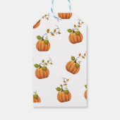 秋インlove pumpkinフローラベビーシャワー招待状 ギフトタグ (裏面)