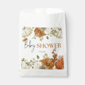 秋インlove pumpkinフローラベビーシャワー招待状 フェイバーバッグ (正面)