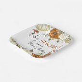 秋インlove pumpkinフローラベビーシャワー招待状 ペーパープレート (傾斜あり)