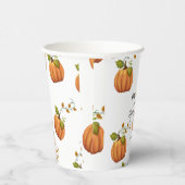 秋インlove pumpkinフローラベビーシャワー招待状 紙コップ (右)