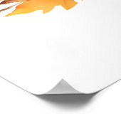 秋インlove pumpkinブライダルシャワーウェルカムサイン ポスター (角)