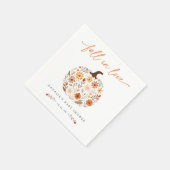 秋インLove Pumpkinベビーシャワー スタンダードカクテルナプキン (角)