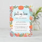 秋インLove Pumpkinベビーシャワー 招待状 (スタンド正面)