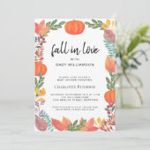 秋インLove Pumpkinベビーシャワー 招待状 (スタンド正面)