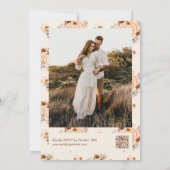 秋インLove Pumpkin写真QRコード結婚ズ 招待状 (裏面)