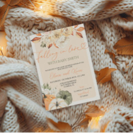 秋インLove Pumpkin秋のベビーシャワー 招待状