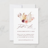 秋インLove Pumpkin秋結婚のQRコード 出欠カード (正面)