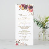 秋インLove Pumpkin Burgundy結婚のメニューカード メニュー (スタンド正面)