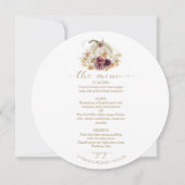 秋インLove Pumpkin Circle 結婚's Menu Card 招待状 (正面)