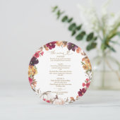 秋インLove Pumpkin Circle 結婚's Menu Card 招待状 (スタンド正面)