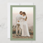 秋インLove Pumpkin Sage Green 結婚 Photo's セーブザデート (裏面)