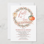 秋インlove pumpkins秋リハーサルディナー 招待状 (正面)