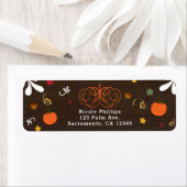 秋インLove Pumpkins 葉&ウッドベビーシャワー ラベル (インサイチュ)