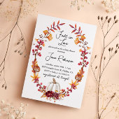 秋インLove White Pumpkin Baby Shower 招待状