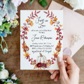 秋インLove White Pumpkin Baby Shower 招待状