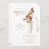 秋ウィスピボホホワイトブライダルシャワー 招待状 (正面/裏面)